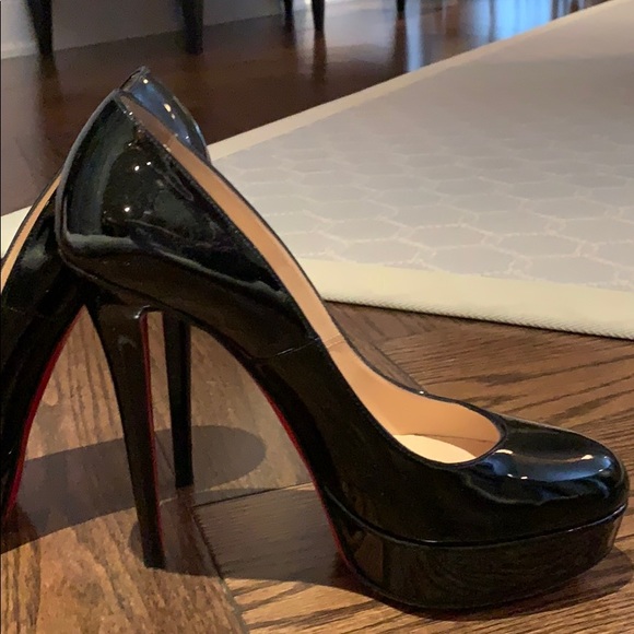 Christian Louboutin Black Heels with Red Soles - Picture 3 of 7